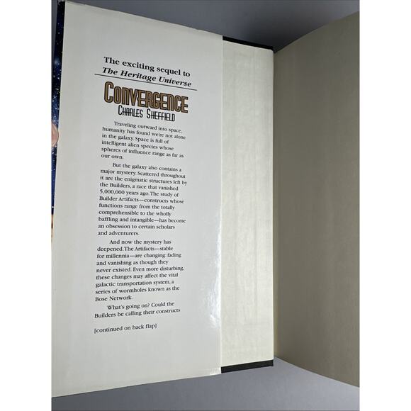 1997 "Convergence" Charles Scheffield, Baen Books-Science Fiction 1st HC DJ VG - Picture 7 of 11
